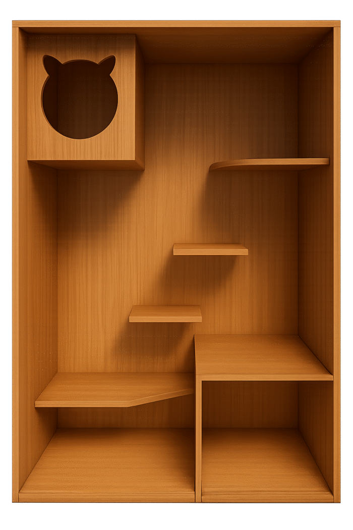 luxury cat house and cat condo Luxury Modular Cat House & Play Condo – 6ft x 4ft x 2ft – Custom Made Upon Order