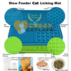 slow feeder cat licking mat
